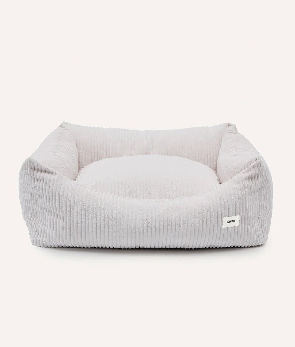 Cama Perro Pana Blanco Hueso, Snozy
