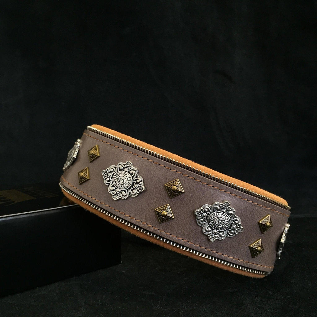 Collar para perro "Azteca" gris